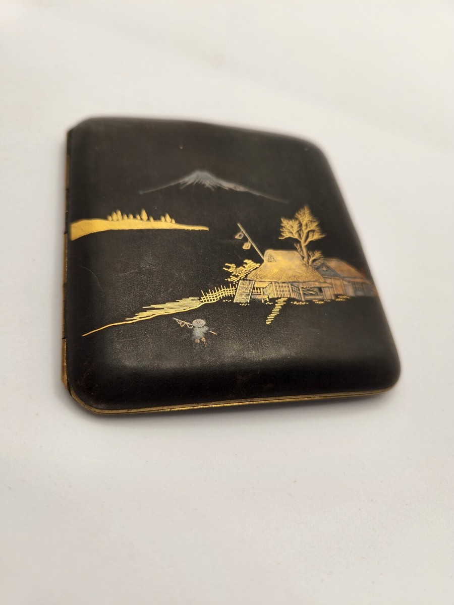 Antique Japanese Silver Gold Inlay Cigarette Case | eBay Antique Japanese Silver Gold Inlay Cigarette Case | eBay