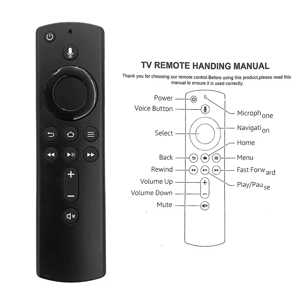 L5B83H Control Remoto por Voz, Mando a Distancia de Repuesto Compatible con   Fire TV Stick 4K : : Electrónica