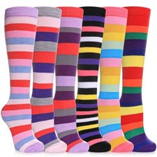 6 Pairs Girls Knee High Socks Toddlers Kids Soft Animal Long Dress Socks Colo...