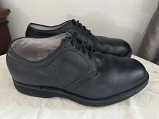 ALDEN CDI Calfskin Plain Toe Derby Dress Black Lace Up Oxfords Size 10.5 EEE