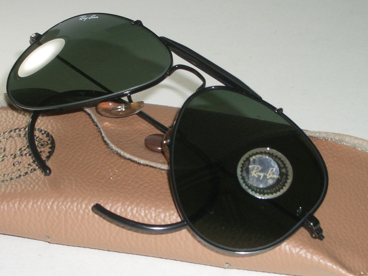 ヴィンテージ レイバン RayBan B&L Outdoorsman 5 VINTAGE RAY BAN DARK BROWN WOVEN LEATHERS OUTDOORSMAN 62 B&L