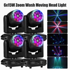 4pack 150W LED Moving Head Light 6 Bee Eye RGBW DMX Laser Beam Wash with halo