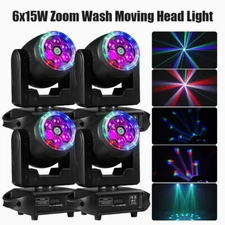 150W LED Moving Head Light 6 Bee Eye RGBW DMX Laser Beam Wash with LED Strips