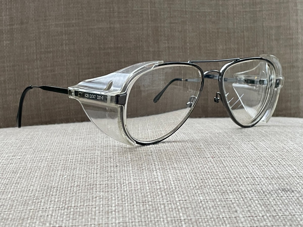 American Optical AO Safety Men Eyeglasses Frame Gunmetal