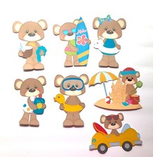 3D UPick Beach Boy Girl Summer Sand Castle Swim Car Scrapbook Card Embellishment