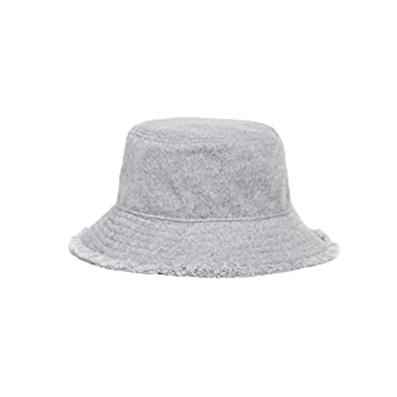 Hat Attack Frayed Edge Bucket Hat Light Gray Size OS - NWT  display picture 3
