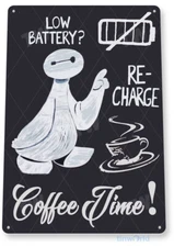 Coffee Time Kitchen Cottage Farm Parlor Shop Rustic Coffee Decor Tin Sign B758