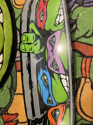 その他 TurtleBeach SANTACRUZ Santa Cruz Tmnt Turtle Power Skateboard Complete Black 7.25