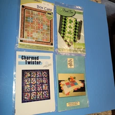 Lot 4 Quilting Pattern Books:Box Cake, Irish or Not,Titti-Frutti, Charmed Twistr