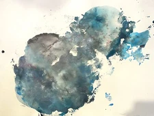 Abstract Mixed Media Painting On Paper 18 x 24” Contemporary Artwork