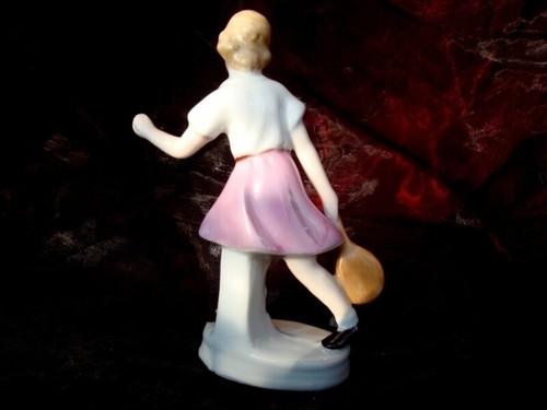 Figurine Pin-up Tennis Style Art Deco-allemand Style Art Nouveau Porcelaine - Picture 4 of 5