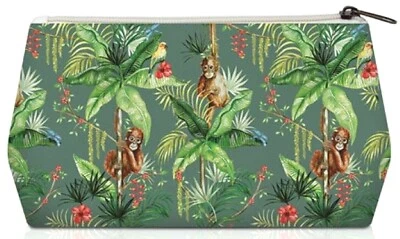 AMBIENTE Cosmetic Bag 25cm x 12cm x 7.5cm Cotton Orangutan Monkey Orangutan Ambience