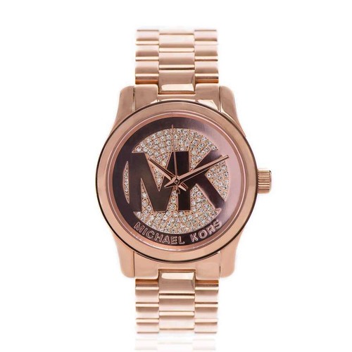 michael kors gold watch with rhinestones