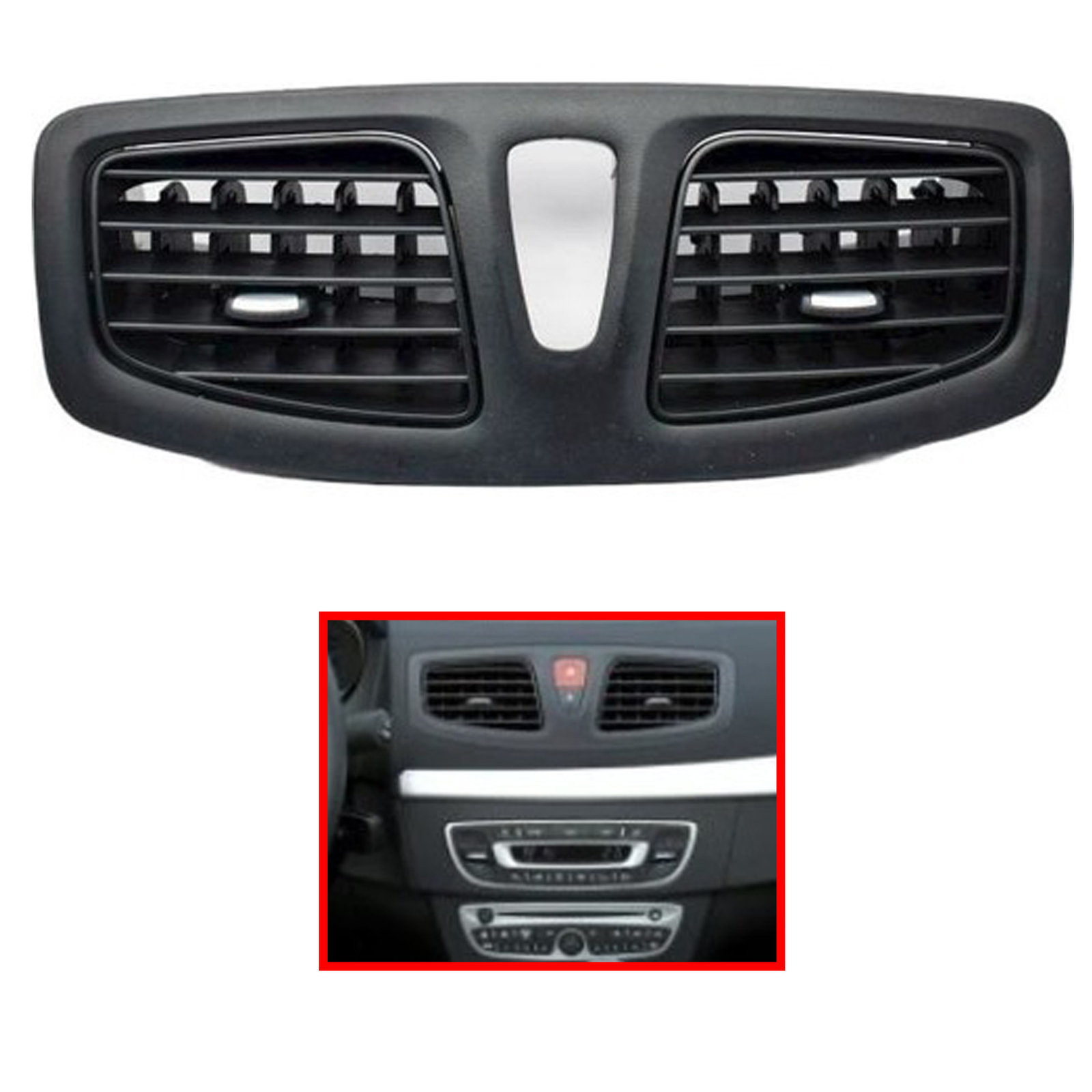 Console aération Fluence 2012 finition haute résistance référence 682606038R