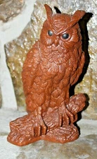 Red Mill Mfg 1992 Great Horned Owl Figurine Handcrafted USA 11 Inch