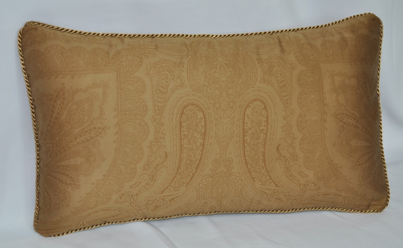 Pillow made w Ralph Lauren Doncaster Langham Camel Brown Paisley Fabric