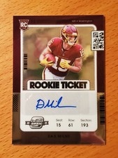 2021 Contenders Optic Prizm Rookie Auto #205 Dax Milne BYU Commanders 