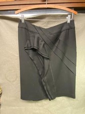 VINTAGE TERI JON 22" LONG SKIRT SIZE 10 BLACK SLIGHTLY USED