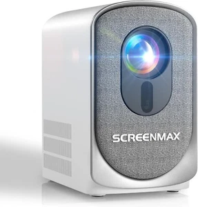 SCREENMAX Mini Projecteur portable,5G WIFI 6 Haut-parleur Bluetooth intégré