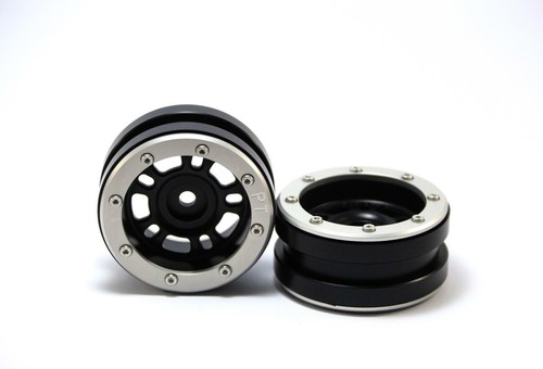 Beadlock Wheels PT- Distractor Black/Silver 1.9 (4 pcs) - Picture 2 of 4