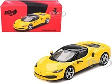 FERRARI 296 GTB GIALLO MODENA YELLOW 1/64 DIECAST CAR BY BBR MODELS BBRFER64005