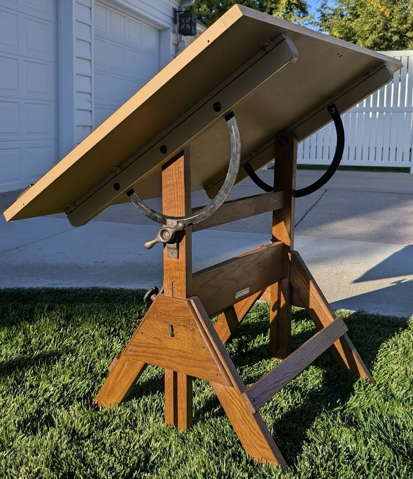 Hamilton Oak Drafting Table, Immaculate Condition Vintage - Image 2 of 4