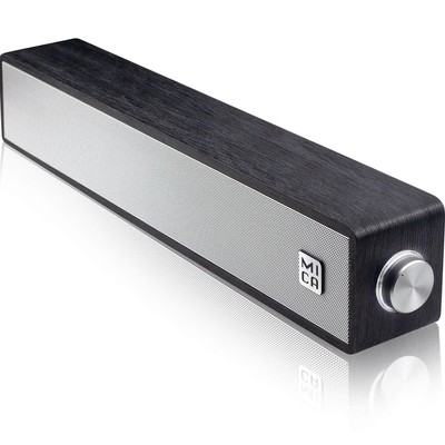 Mica Computer Speakers Wired Computer Sound Bar Wooden Mini Soundbar USB Powered