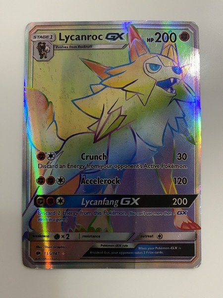 Lycanroc GX HP 200 (Pokémon Burning Shadows Rare Holo Spanish Edition)