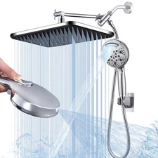 Rain Shower Heads Combo,14 inch Rainfall Showerhead,9Settings Hand held Spray...