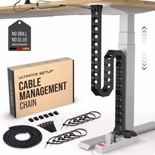 Ultimate Setup Under Desk Cable Management Vertebrae - Perfect For Sit Stand