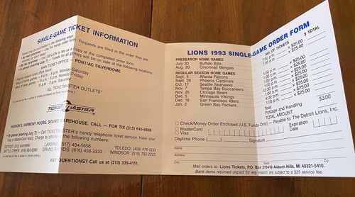 Lot of 2 Different 1993 1996 Detroit Lions Pocket Schedules Barry Sanders 60th - Bild 6 von 7