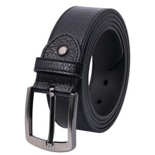 Men's Belt Big and Tall Leather Jeans Dress Black Belt Men 44 to 46 Inch