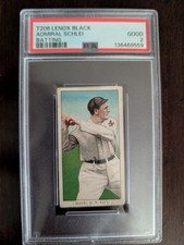 1909-11 T206 Admiral Schlei Batting Lenox black Rare Back PSA 2