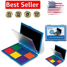 Compact 7-Color Washable Ink Stamp Pad: Perfect for Crafting  Learning