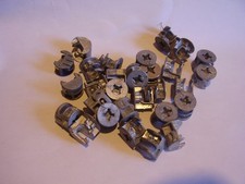 JOB LOT X 100 FURNITURE CAM LOCK FIXINGS  FLAT PACK  DESKS ETC 15mm  X 12mm