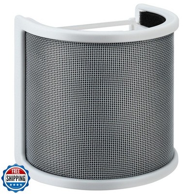 SPEATLE Mic Pop Filter White Microphone Windscreen Compatible with HyperX Qua
