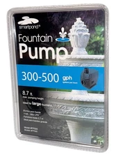 SmartPond Premium Fountain Pump 300-500 GPH Water Adjustable Flow Large Fountain