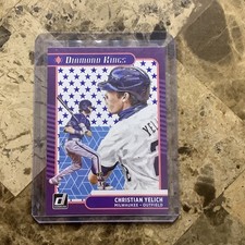 2021 Donruss Independence Day Diamond King Card of Christian Yelich  Brewers A44