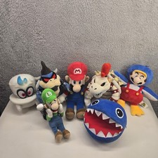 Super Mario Bros Plush Lot Of 7 Nintendo Mario Luigi Bowser Chain Chomp Cappy