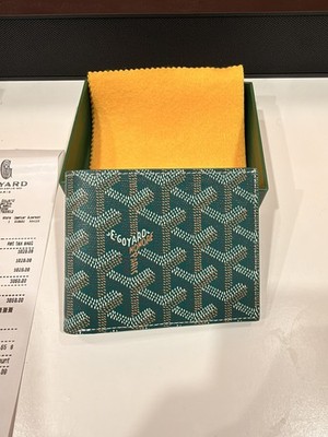 Goyard Victoire Bifold Wallet - Green + Receipt