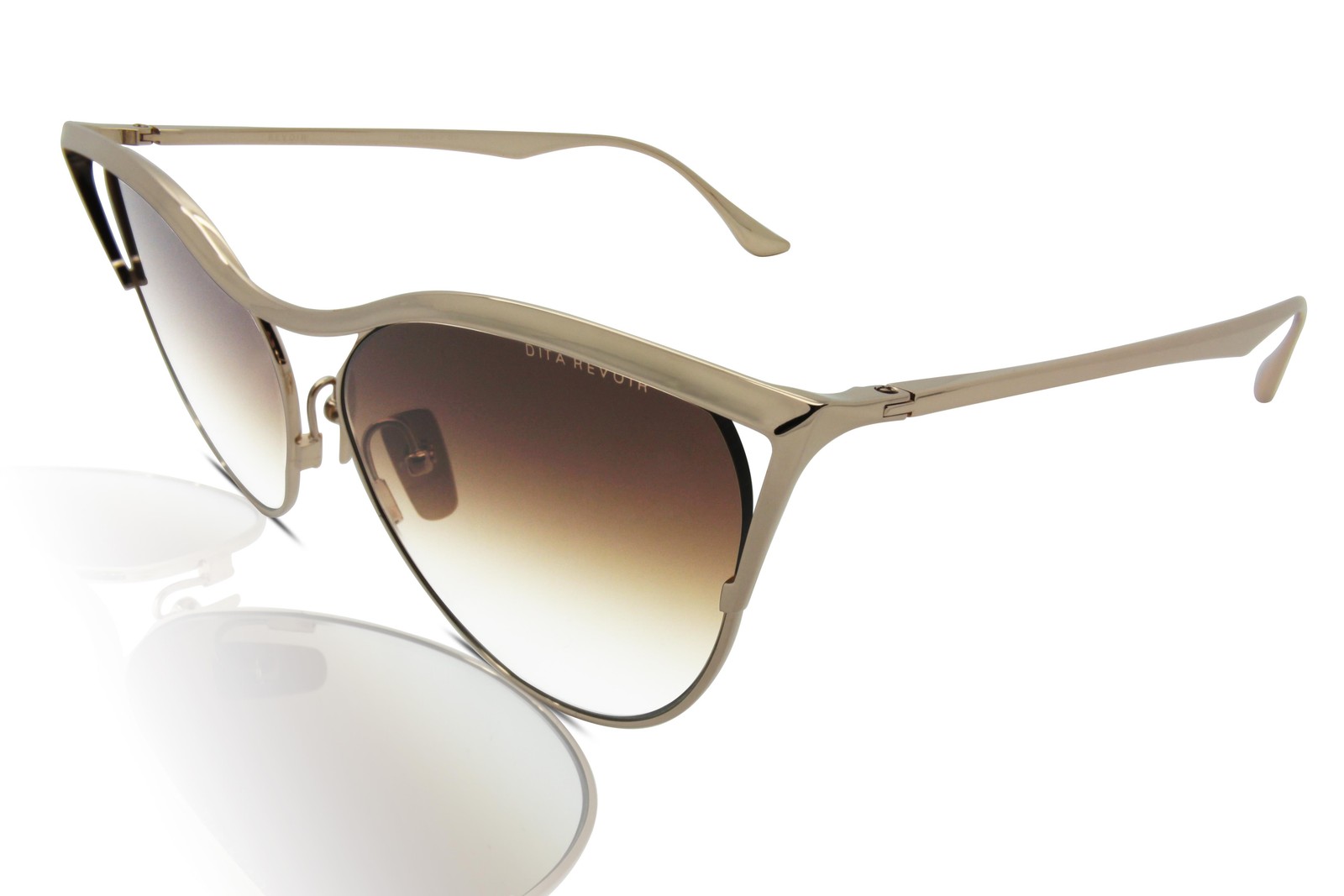 Dita Revoir DTS509-01 White Gold/Brown Clear Gradient 59mm Sunglasses