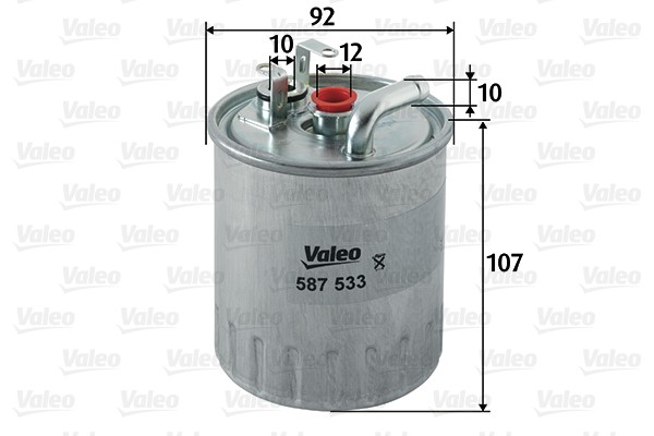 Fits VALEO 587533 DIESEL FILTER - IN LINE TYPE