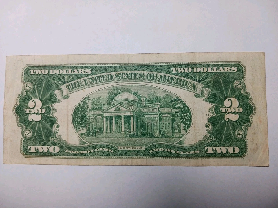 1953 C Red Seal $2.00 Dollar Star Note United States Note  - Very Nice Condition - Image 2 of 4