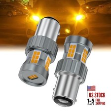Upgrade 1157 LED Bulb Amber Yellow 23W Super Bright Built in 1157 BAY15D