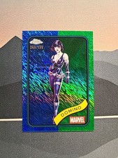2025 Topps Chrome Marvel DOMINO #154 Blue & Green Shimmer Refractor /199 🔥