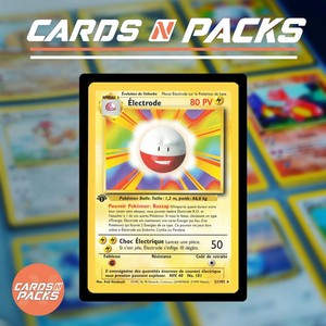 Carte Pokemon Électrode 21/102 Set de Base Edition 1 NM-Mint