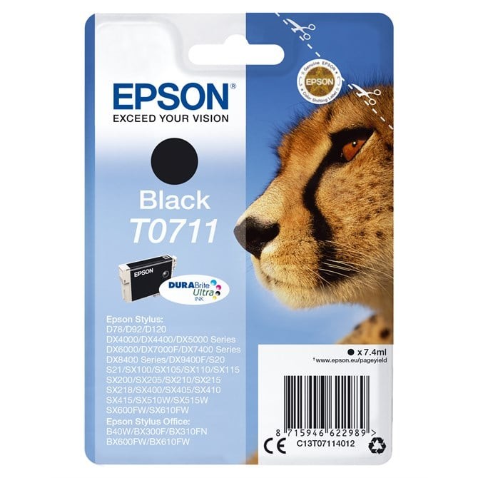 Epson Black T0711 DURABrite Ultra Ink - Black (C13T07114012) Brand New Sealed - Image 12