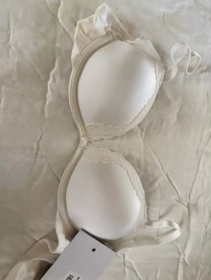 Women's Lace Trim Super Push-Up Bra - Wild Fable White 32D