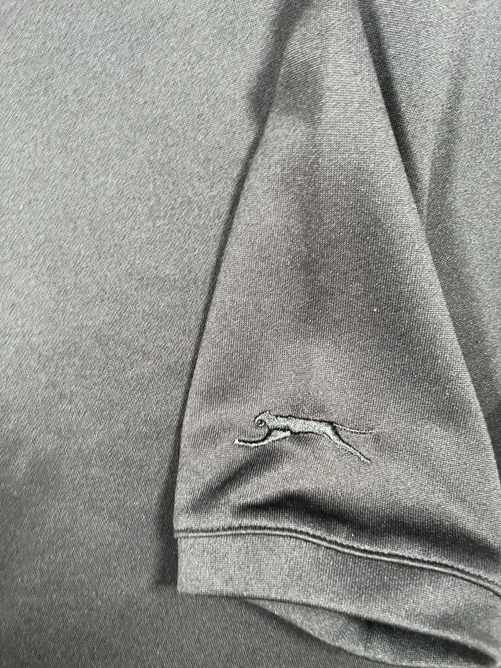 Pulôver masculino Slazenger grande preto verde quarto de zíper desempenho blusa de golfe - Imagem 4 de 4