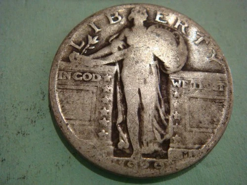 Below Melt, 1929 P Standing Liberty Quarter album filler, actual coin in photo